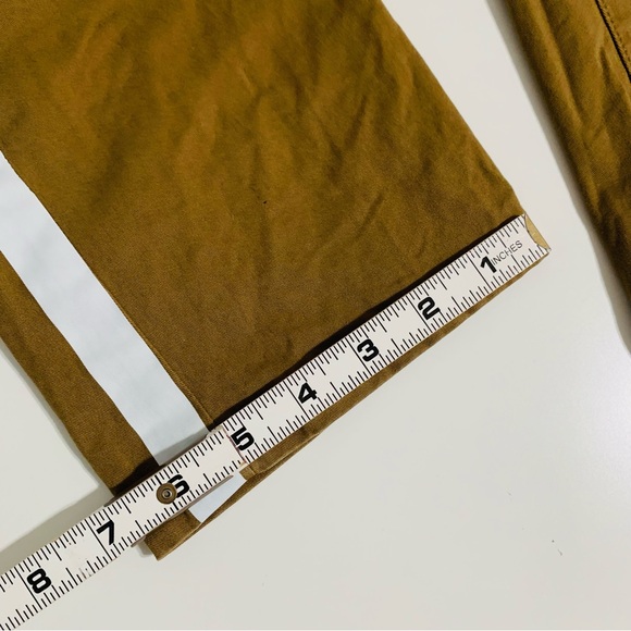 Gap Tuxedo Striped Khaki Pants Broken In Straight Leg Modern Bronze Size 6 - Picture 7 of 13